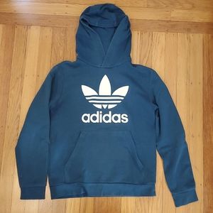 Boys Blue Adidas Hoodie - Size youth M